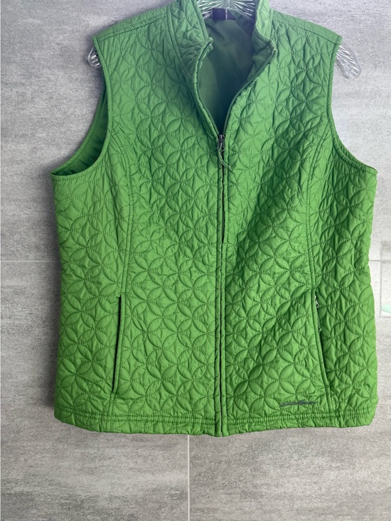 Eddie Bauer Jackets & Blazers - Eddie Bauer Quilted Green Vest - Stand Collar Zip